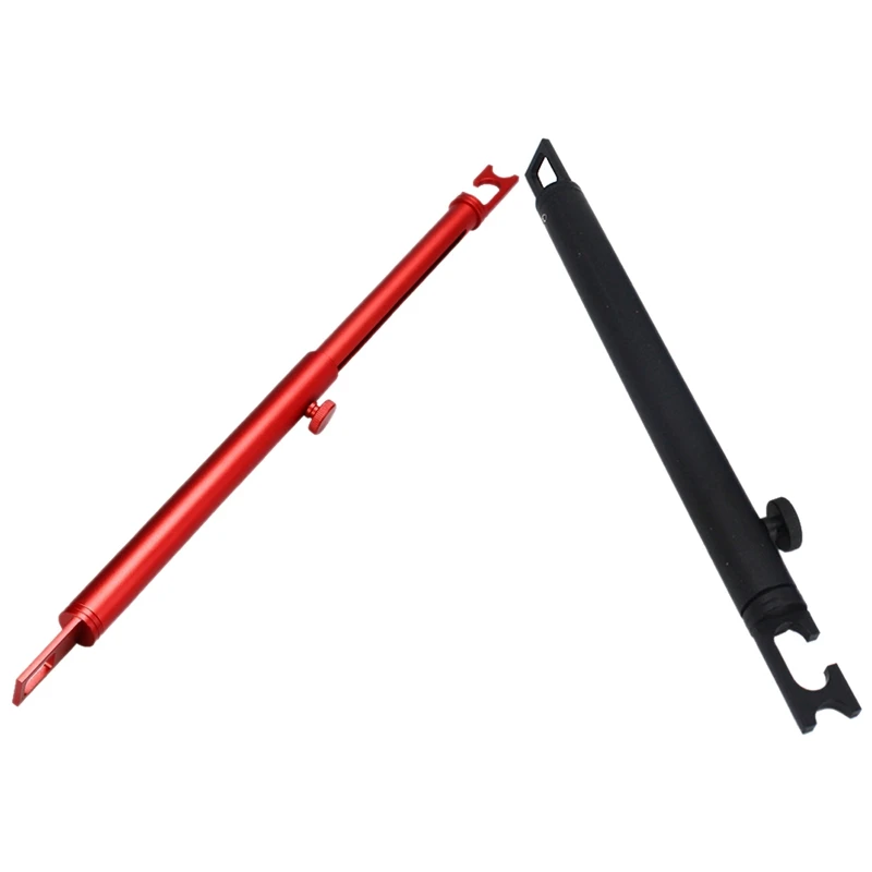 

2Pcs Support Rod For Car Polishing Retractable Aluminum Vehicle Door Fixing Support Bar For Automobiles - Red & Black