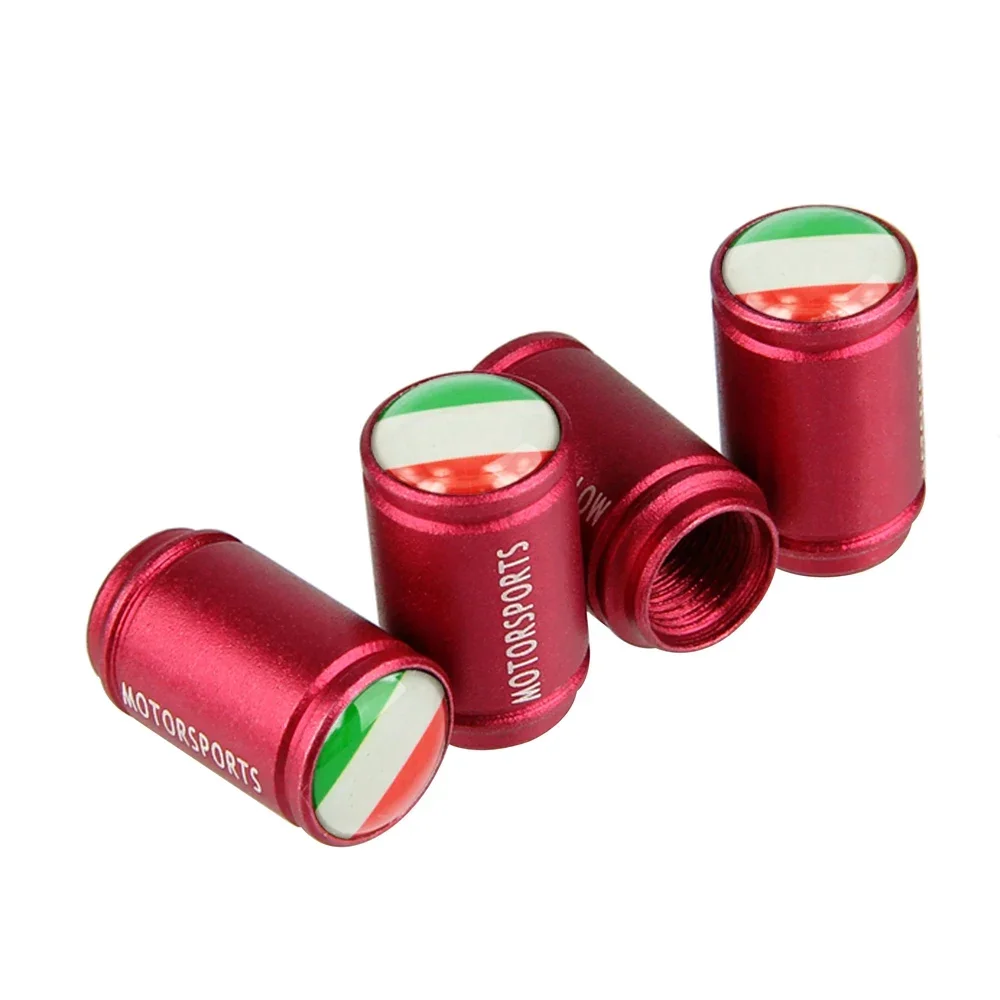 4 шт. колпачки для клапанов колес автомобиля с флагом Италии штока шин BMW Volkswagen Ford