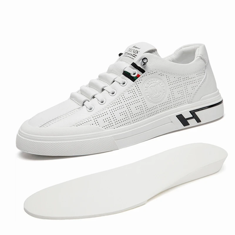 Кроссовки мужские дышащие с вырезами повседневная обувь подъемной стелькой