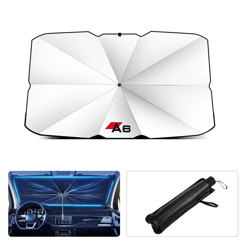 

Car heat insulation sunscreen For Audi A6 C6 C7 C8 S6 Foldable Sun Umbrella Windshield UV Sun Shade Umbrella Auto Accessories