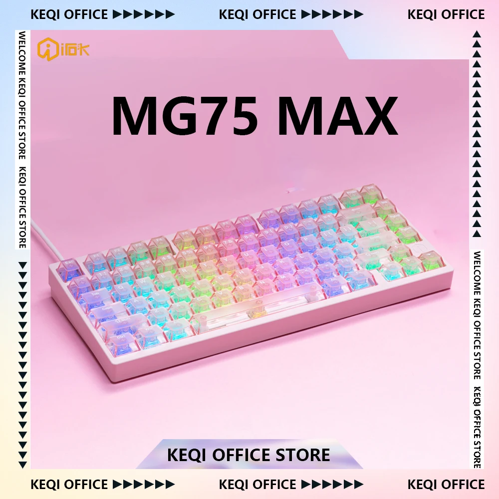 Фото IROK MG75 PRO/MAX Механическая клавиатура Магнитный переключатель Rgb Горячая замена Алюминий Rt0.005 Быстрая демонтажная структура Пользовательские подарки для ПК №1