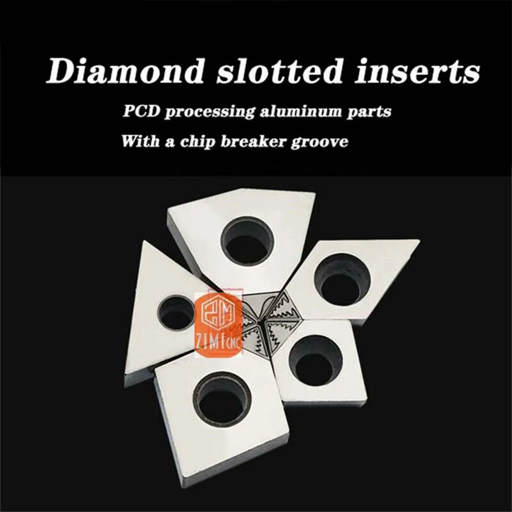 

2PCS TNMG16040402 PCD TNMG160404 PCD TNMG331 TNMG332 Chip breaker PCD polycrystalline diamond Carbide Inserts