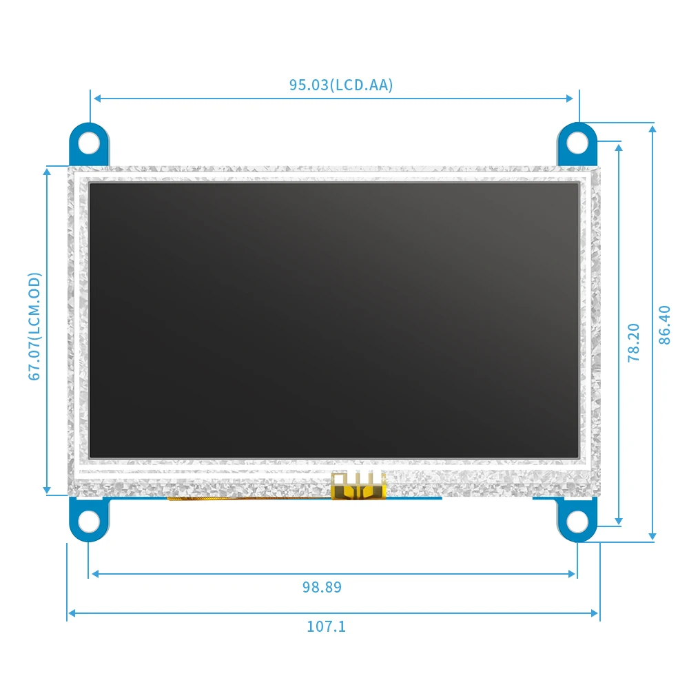 4 3 дюймовый ЖК-дисплей для raspberry pi 3/4 banana orange Модуль AIDA64 сенсорный экран с