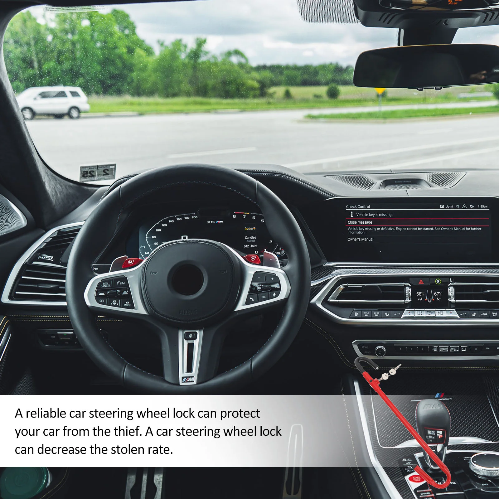 1 шт. выдвижной замок рулевого колеса |