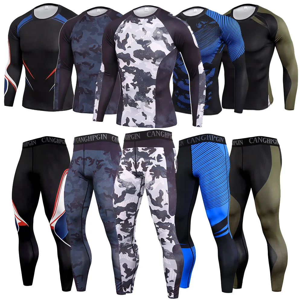 Men's Quick-drying Fitness Suit PRO Tight Fitness Sports Training Clothes Elastic Quick-drying Clothes