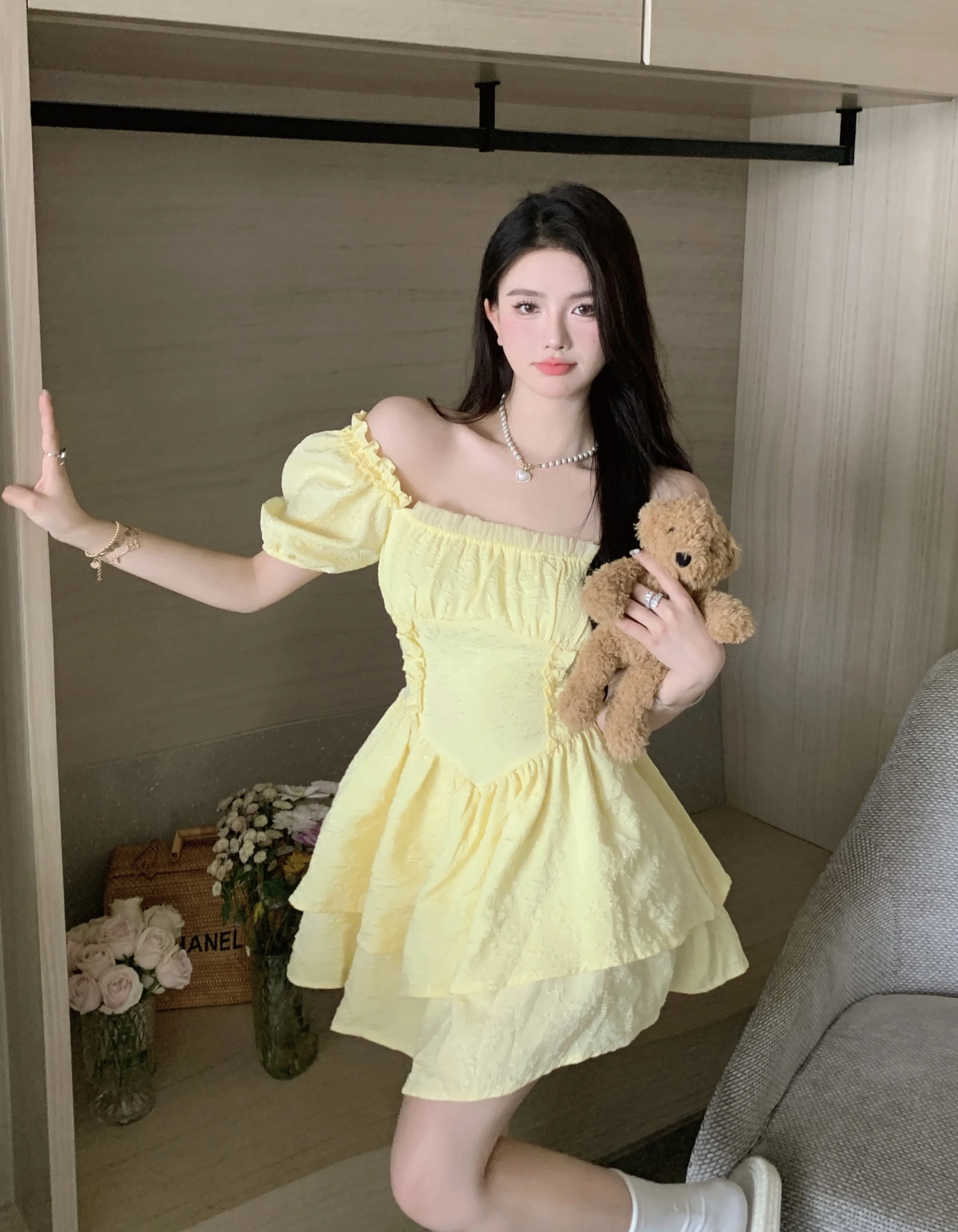 Милое мини-платье принцессы женское летнее милое элегантное сказочное платье с