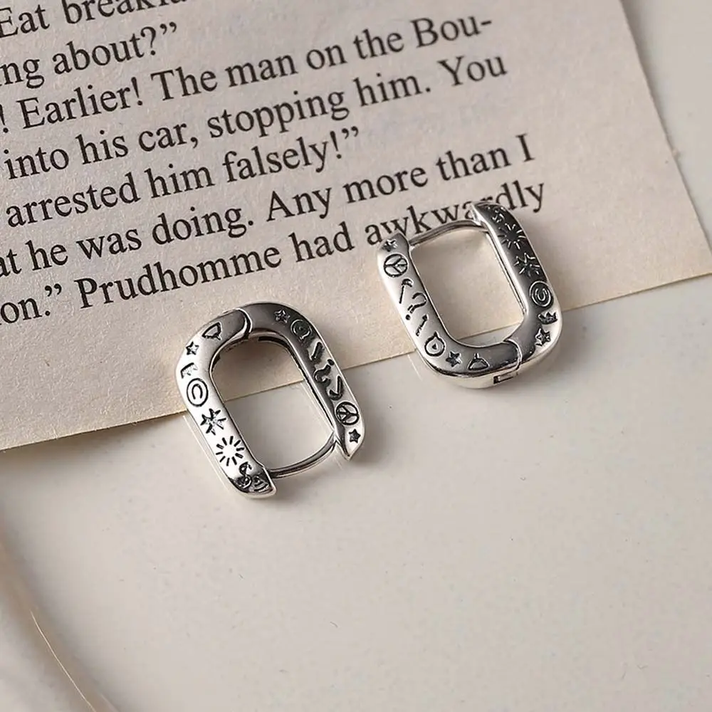 

Geometry Simple Women Men Party Accessories Copper Circle Huggie Earrings Fashion Jewelry Gift Ear Buckle Hoop Earrings