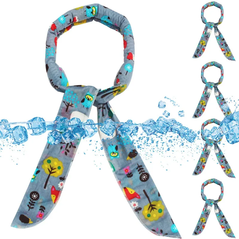 

Summer Pet Cooling Ice Scarf Cool Ice Towel Heatstroke Dogs Cats Ice Scarf Collar Adjustable Cooling Cat Collar Bib Dog Supplies