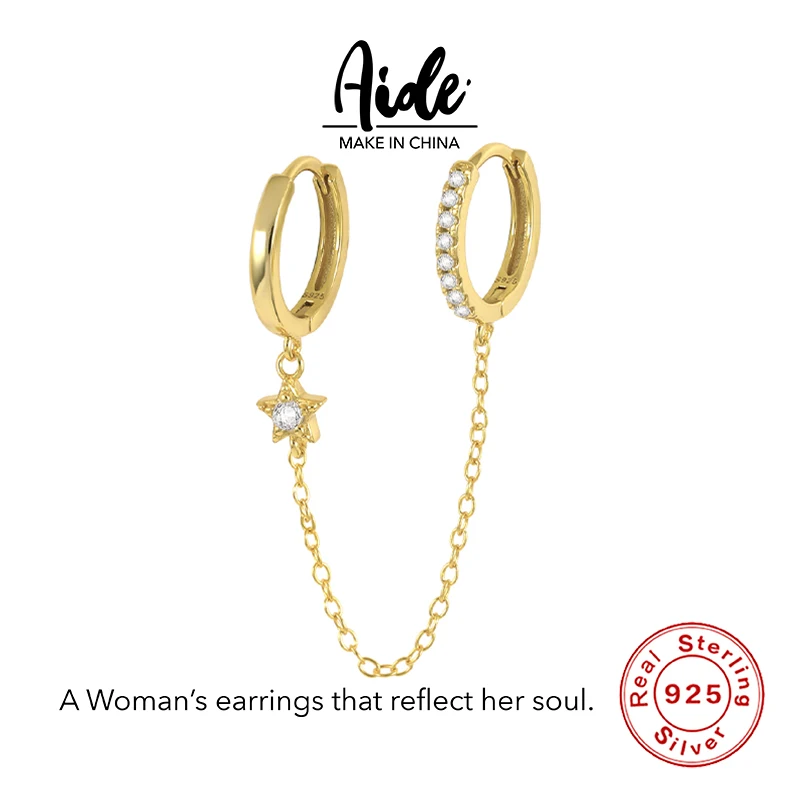 

Женские серьги из серебра 925 пробы со звездами и бриллиантами