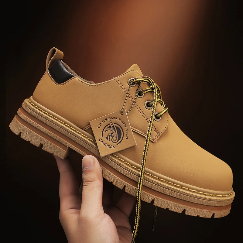 

STRONGSHEN Men Tooling Shoes Retro Casual Leather High-quality Leisure Shoes Comfortable Inside Zapatos De Hombre Men Loafers
