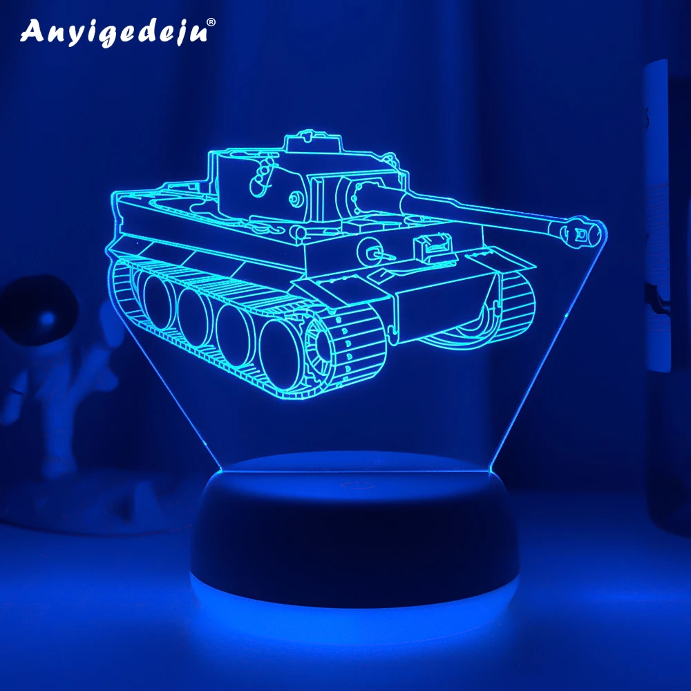 

New Game Tank Night Light Led Touch Sensor Color Changing Nightlight for Study Bed Room Deco Kids Boys Child Birthday Gift Lamps