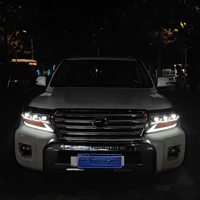 Фара для TOYOTA Land Cruiser светодиодная фара 2007-2015 фары LC200 DRL указатель поворота дальний