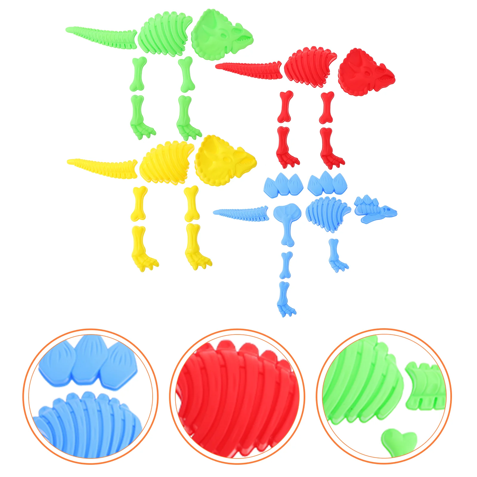 

4 Sets of Mold Toys Children Beach Playthings Plastic Sand Molds for Kids
