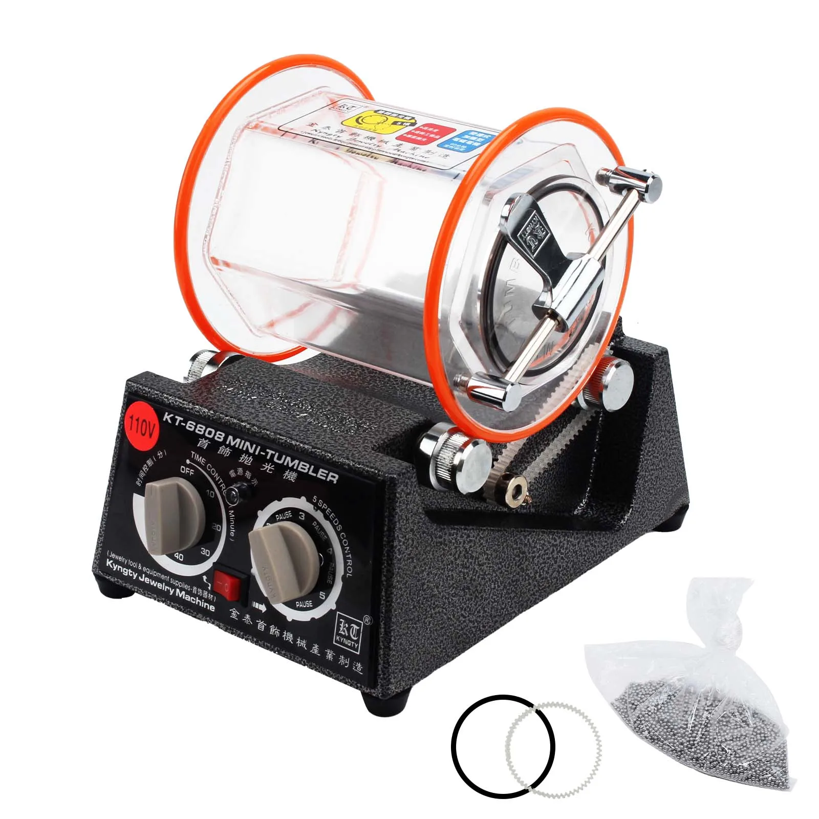 Стакан для полировки ювелирных изделий емкость 5 кг станок KT6808 со стеклянным