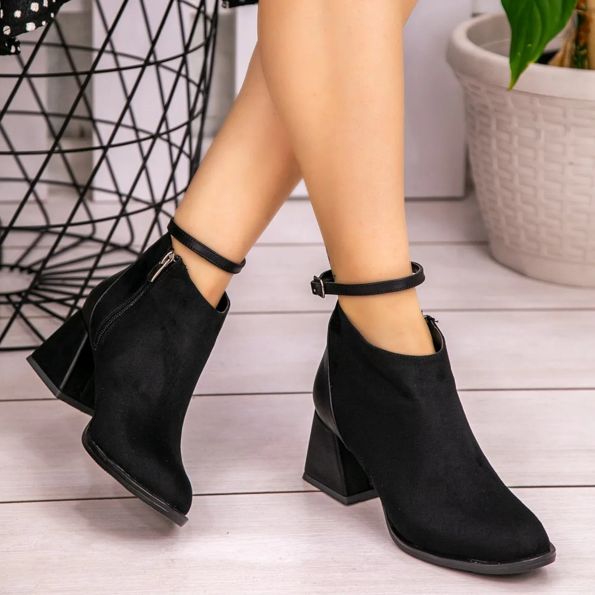 

Tonia Black Suede High-Heeled Boots