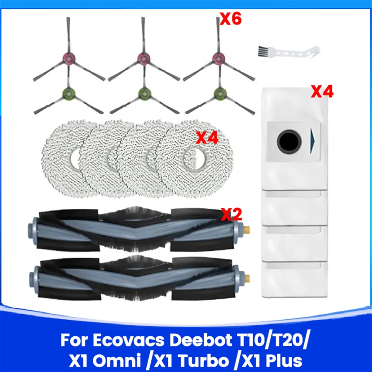 Комплект аксессуаров для Ecovacs Deebot T10 T20 X1 Omni/X1 Turbo/X1 Plus детали пылесоса основные