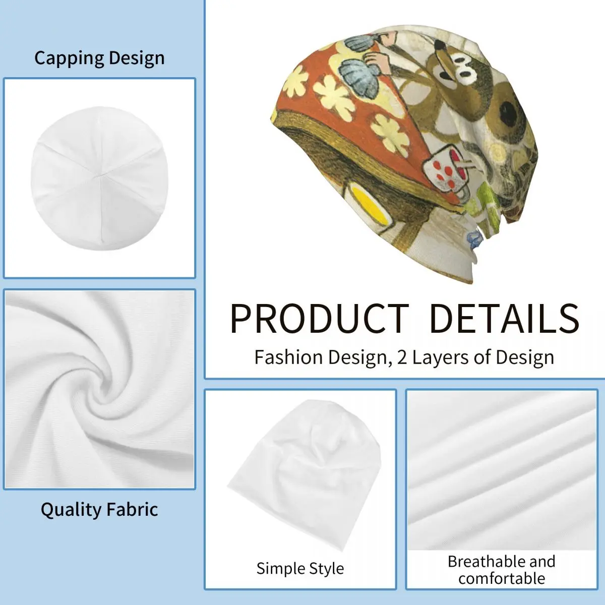 Мультяшная анимационная шапочка головной убор вязаная шапка Goth Street Krtek Zdenik