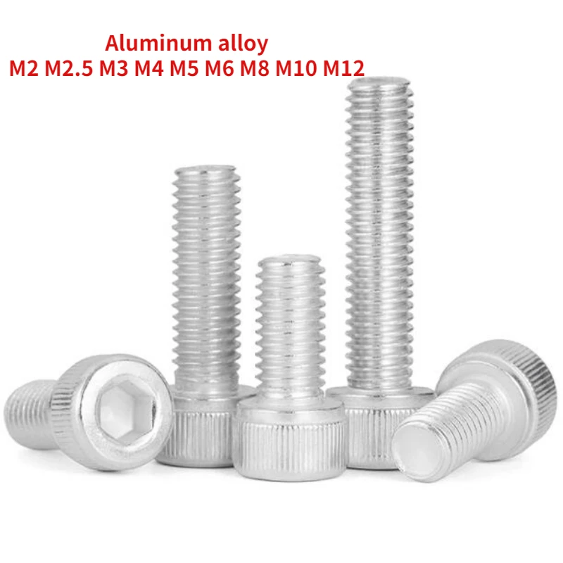 

M2 M2 M2, 5 _ Винты с цилиндрической головкой из алюминиевого сплава с шестигранной головкой, винты с алюминиевой головкой 6061, алюминиевые болты