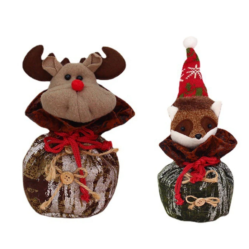 

Рождественская сумка на шнурке для подарочной упаковки, сумка для вечевечерние, таблица размером 6x9,8 дюймов