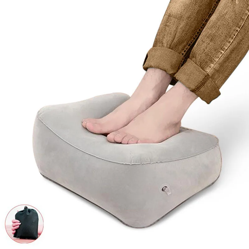 

Inflatable Relaxing Feet Pad Travel Foot Rest Pillow Cushion Airplane Travel Office Home Leg Up Footrest Travel Pillow Foot Pad