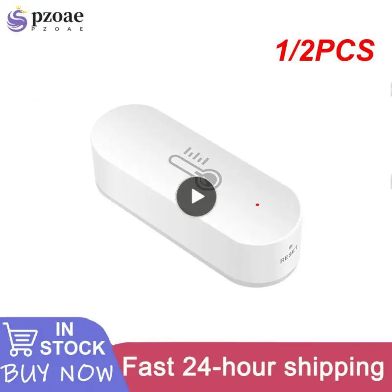 

1/2PCS Tuya WiFi Temperature Humidity Sensor Smart Life APP Monitor Smart Home Work With Alexa Google Home No Hub Required