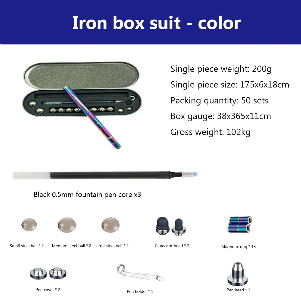 2022 магнитная ручка полярная металлический магнит модульная чернильная игрушка