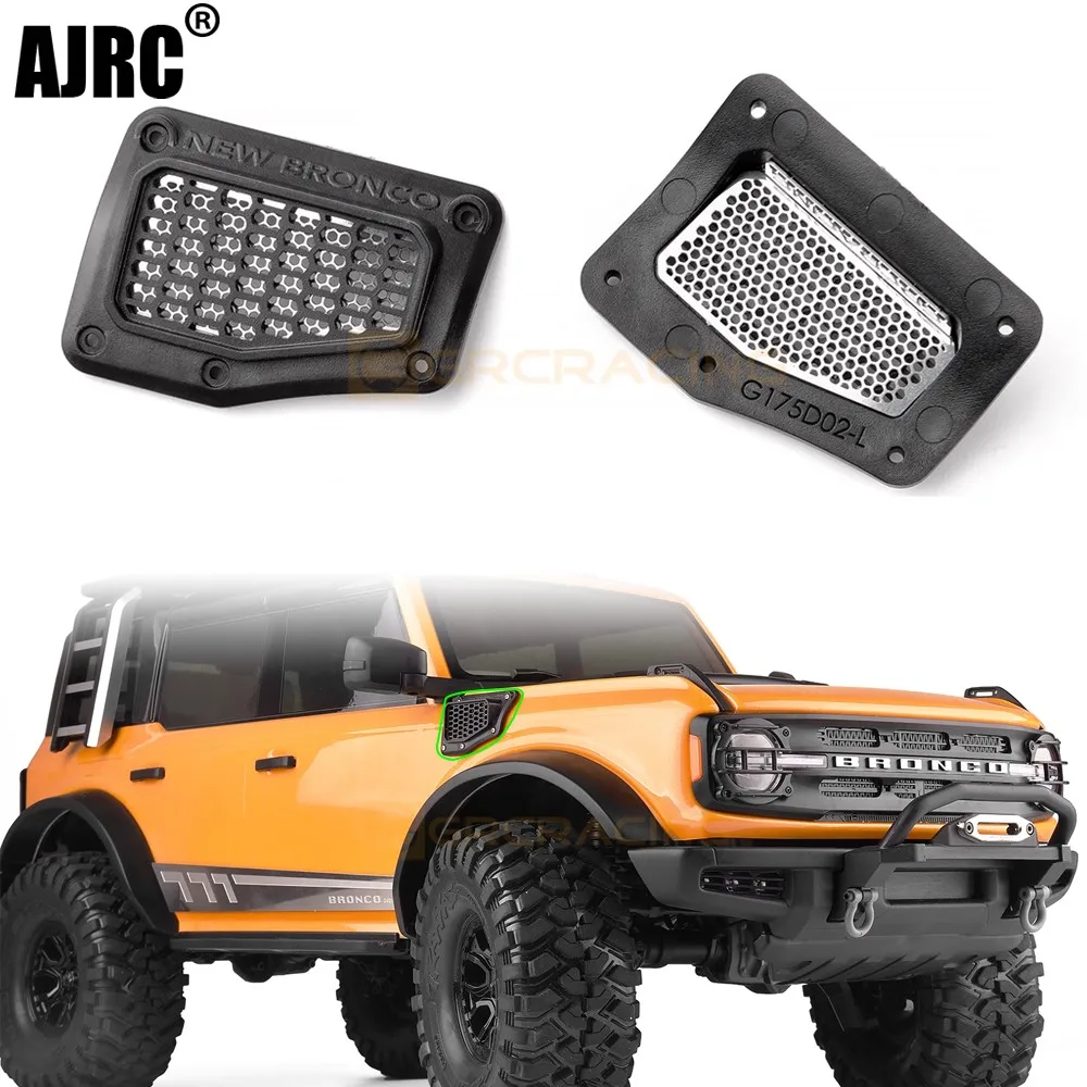 

For Traxxas Trx-4 Bronco Black Nylon Material With Logo Three-dimensional Hood Air Outlet And Cooling Vent