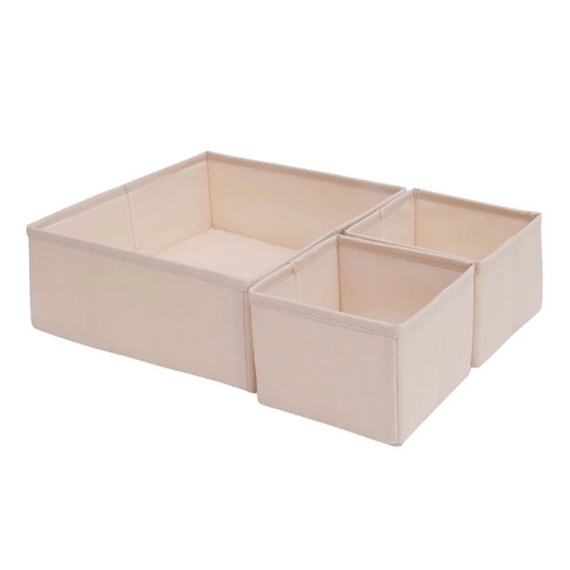 

1Set Underwear Storage Box Desktop Organizing Box Panties Socks Bra Drawer Storage Foldable Divider Closet Organizer