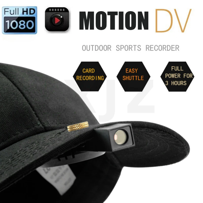 

Baseball Hat Cap Camera 1080P Full HD Riding Fishing Sport DV DVR Mini Action Cam One-click Recording Adjustable Golf Sun Gorras