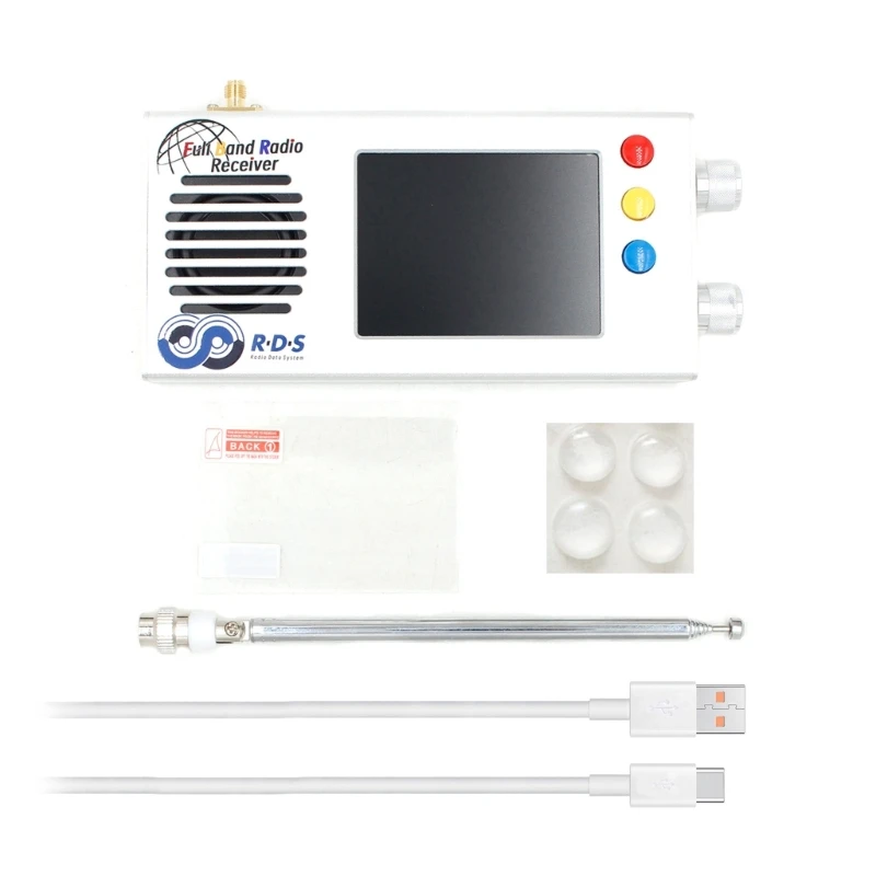 

E9LB TEF6686 Full-band Radio Receiver Metal Case Aluminum-alloy Housing Built-in Speaker with Telescopic Antenna