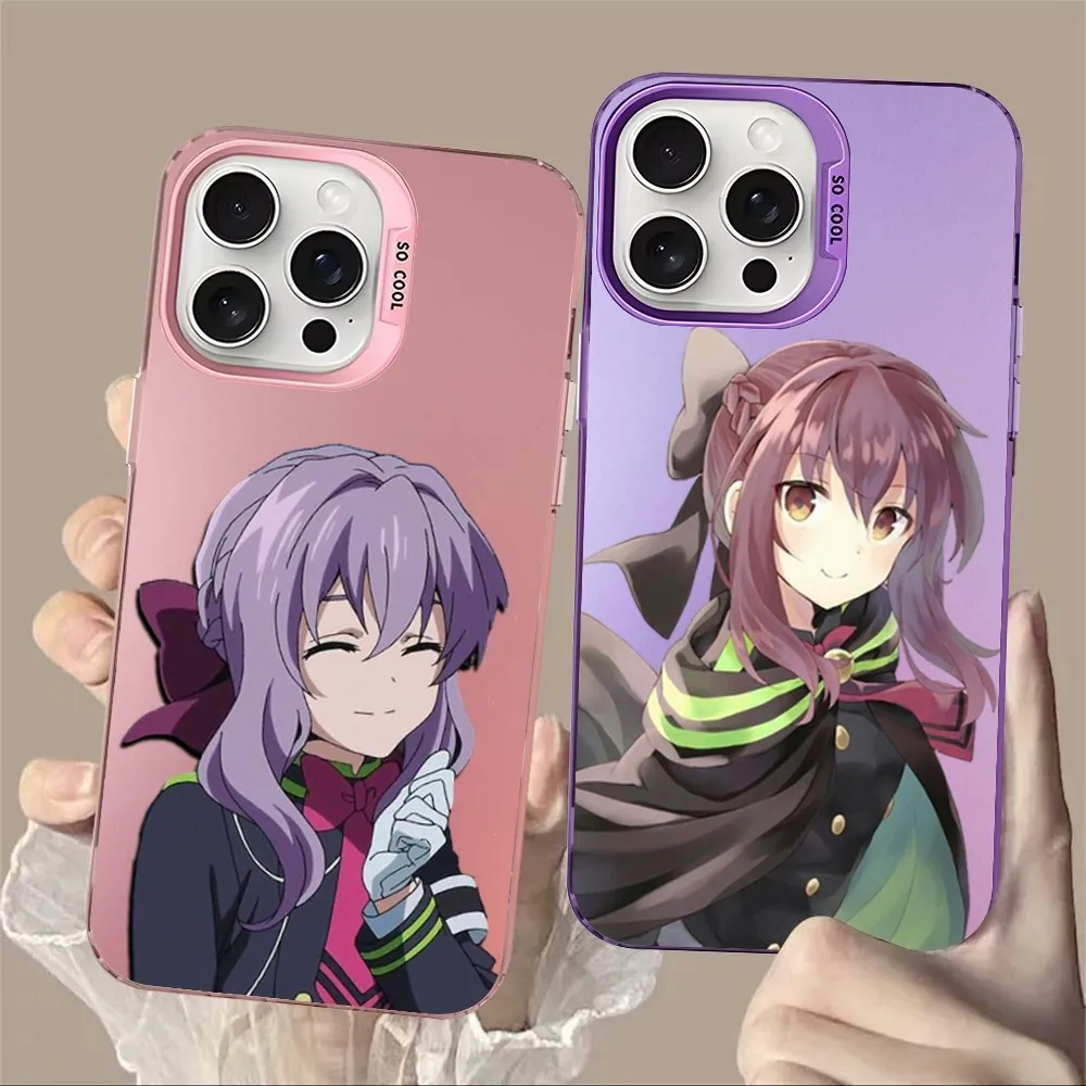Чехол для телефона Серафим конца Hiiragi Shinoa iPhone 16 15 141312 11 Pro Max X XR XSMAX 8 7 Plus Матовая