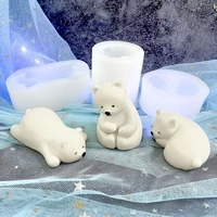 3d cute cartoon bear silicone candle mold resin gypsum ice cube baking mold bedroom decor birthday party gifts for wedding mould