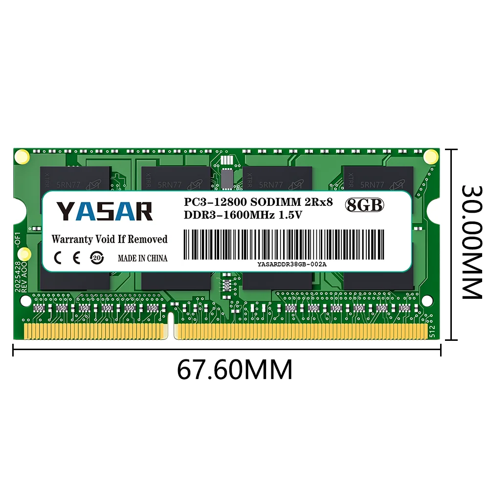 YASAR ddr3 4 ГБ 8 1066 МГц 1333 1600 1866 Sodimm Memoria Ram PC3 8500 10600 12800 1 5 В Память для ноутбука DDR3