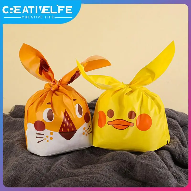 

Gift Bags Cookie Plastic Bags For Biscuits Snack Baking Package Cartoon Gift Bags Cute Rabbit Ear Bags Candy Gift Bags