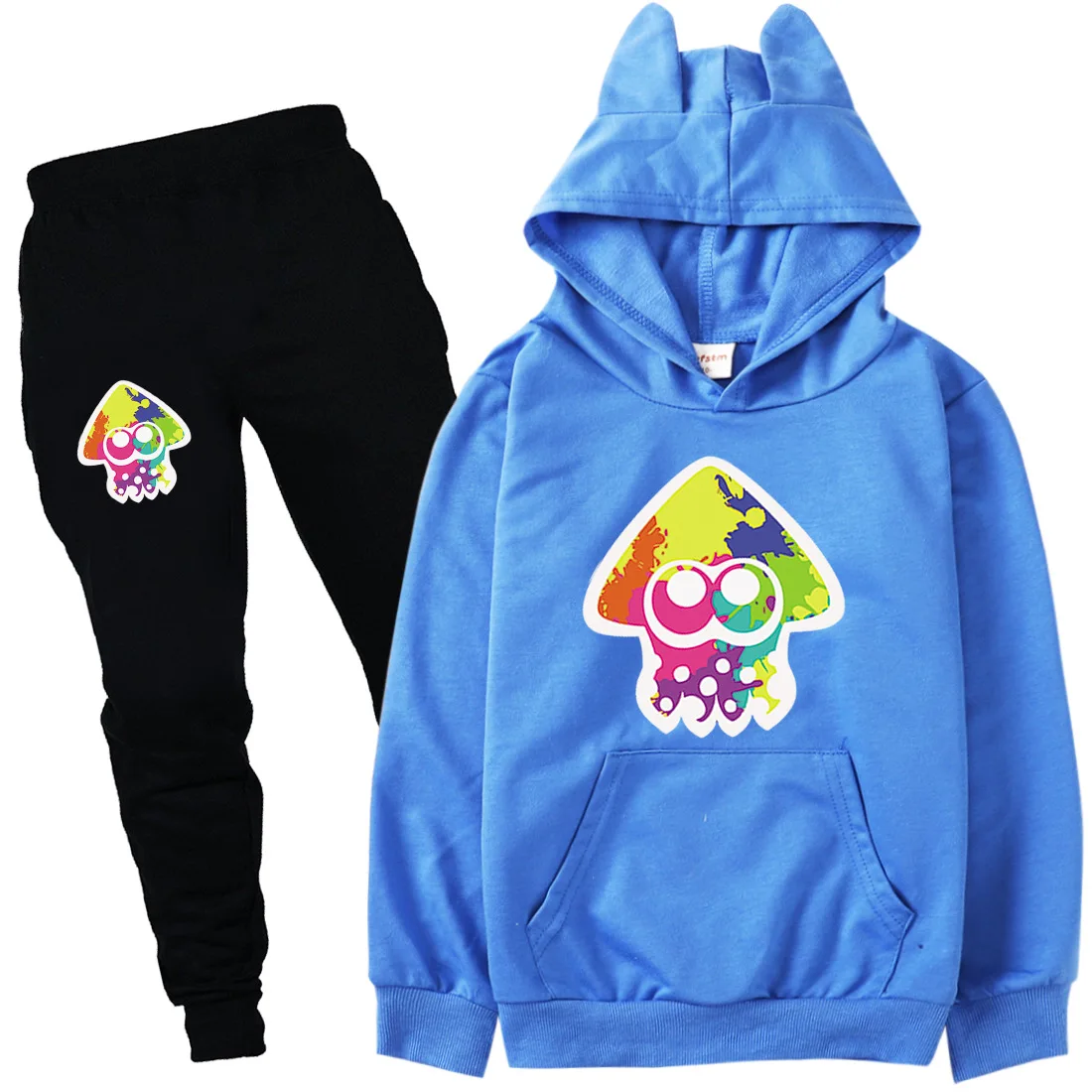 

Splatoon 3 Game Kids Sportsuit Toddler Boys Outfits Baby Girls Fashion Hoodie Sweater+pants 2pcs Suit Children's Clothing Sets