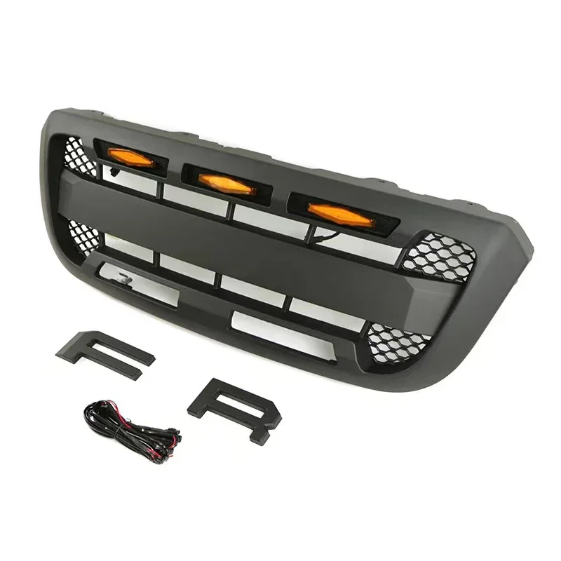Для Ford Ranger T5 2004 2005 2006 2007-2009 2010 2011 решетка типа Raptor янтарный светодиод ABS гоночные