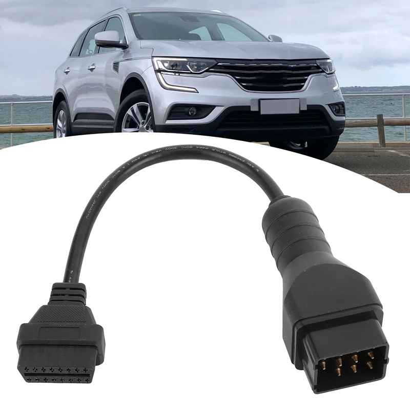 

Diagnostic Cable OBD2 Connector 12 Pin to 16 Pin Adapter Car Accessories Extension for Renault
