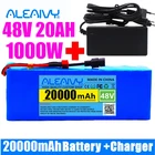 Литий-ионный аккумулятор для скутера 48 в 20000 мАч 1000 Вт 13S3P 18650, литий-ионный аккумулятор для электрического велосипеда с зарядным устройством BMS + 54,6 в