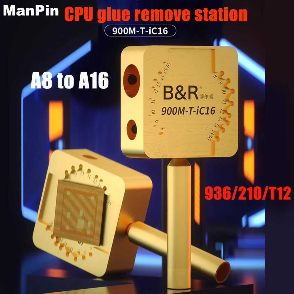 Миниатюрная медная паяльная станция для снятия клея процессора, с гибким кабелем ИС, разъем для зарядки камеры, инструмент для нагрева и ремонта микросхем iPhone A8 A16