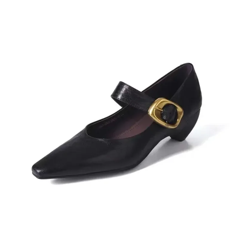 Сандалии женские на танкетке заостренные туфли-лодочки с металлическим носком