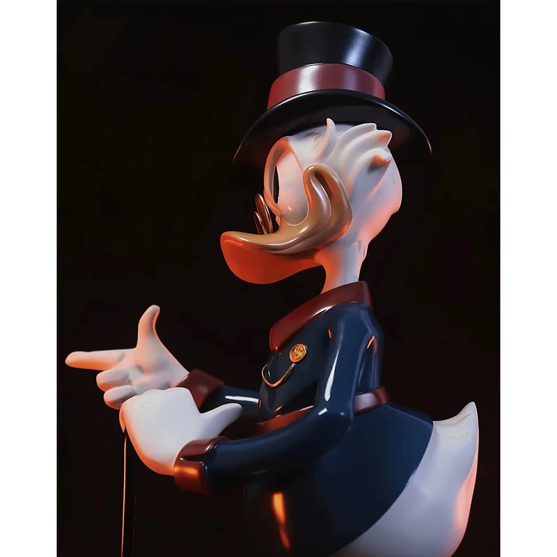Фото В наличии: 100% Оригинальная коллекционная статуэтка Morstorm DuckTales - Классический Скуридж МакДак, 11 дюймов, из полистоуна, модель для аниме-коллекций. №4