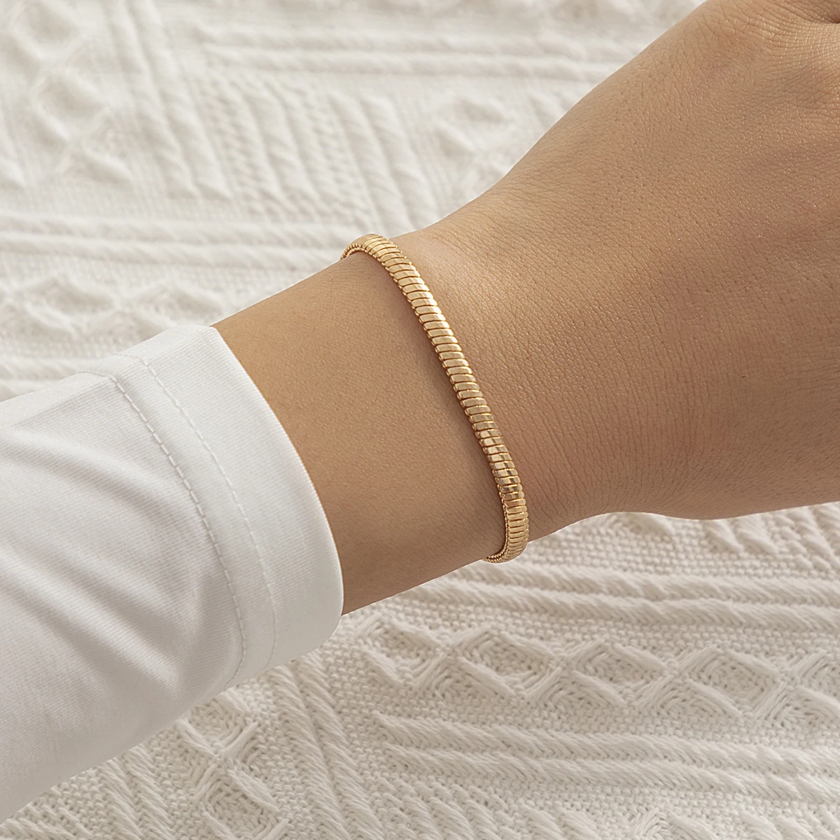 

Simple Thick Snake Chain Bracelets for Women Trendy Chunky Hand Chains Jewelry Fashion Bracelet 2022 Girl Gift