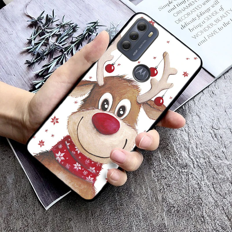 Милый Рождественский телефон с оленем для Moto E32 E32S E20 E40 E7 Plus Edge 40 30 Ultra Neo 20 lite G13 G9Plus