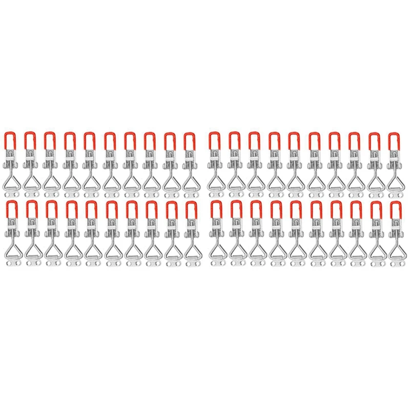 

40 Pack Adjustable Toggle Latch Clamp 4001, 330 Lbs Holding Capacity, Heavy Duty Quick Release Pull Latch Toggle Clamp