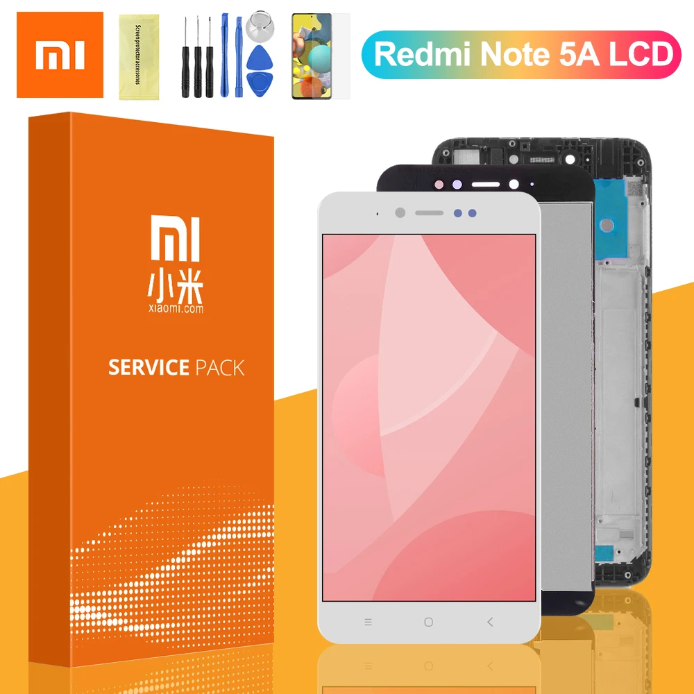 

Original 5.5" Display For Xiaomi Redmi Note 5A LCD Touch Screen With Frame Digitizer for Redmi Note 5A Prime / Y1 Display Screen