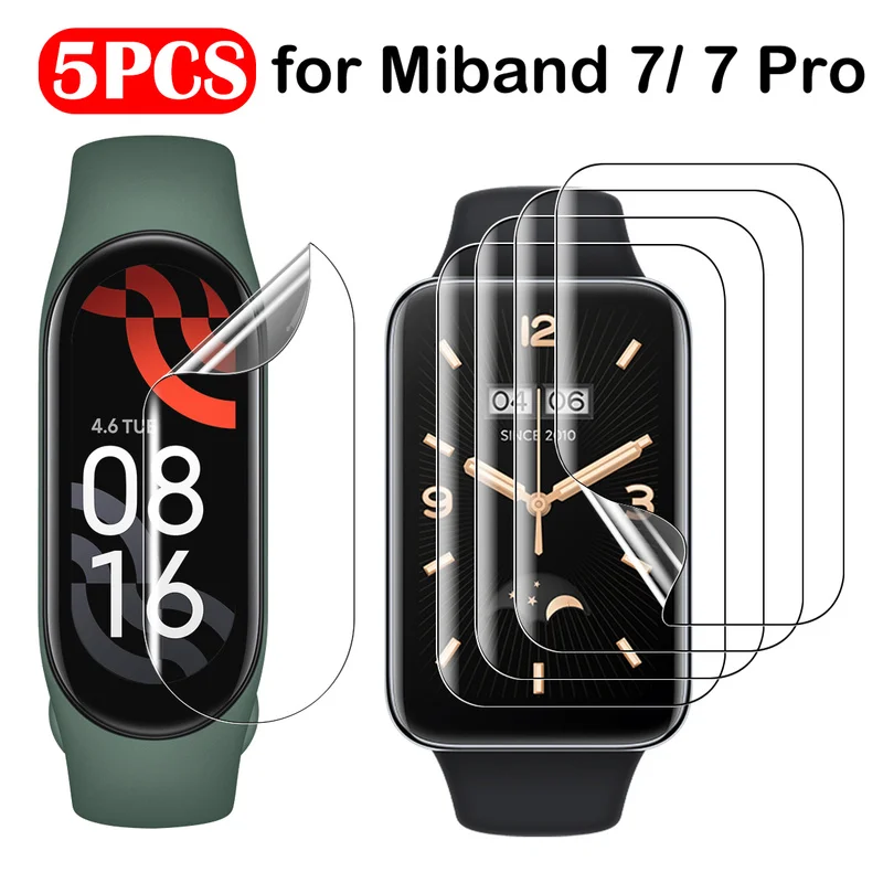 

5pcs Soft Hydrogel Film for Mi Band 7 Pro Screen Protector Protective Film for Xiaomi Miband 7/ 7NFC/ 7Pro Smart Watch Covers