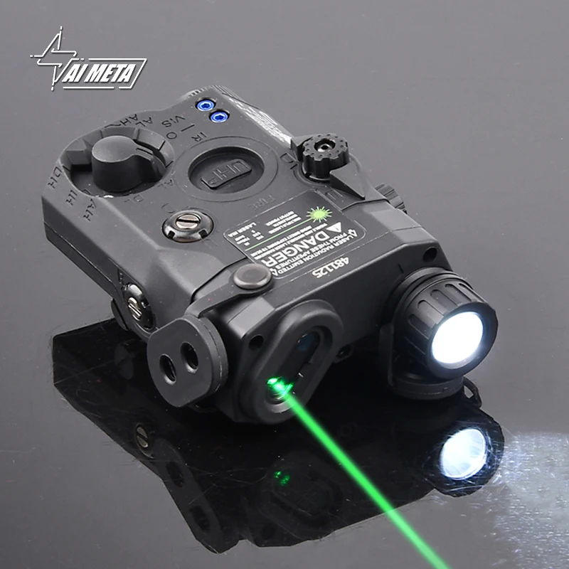 

Airsoft PEQ-15 LA-5 Tactical Laser Indicator LED Gun Light RED GREEN BLUE IR Aiming Laser Fit Picatinny Rail Flashlight Strobe