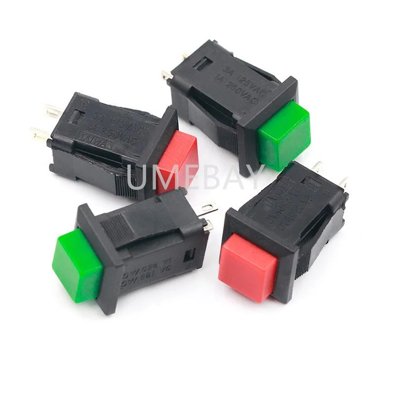 

10PCS Red/green button switch button switch DS-429 1A/250VAC