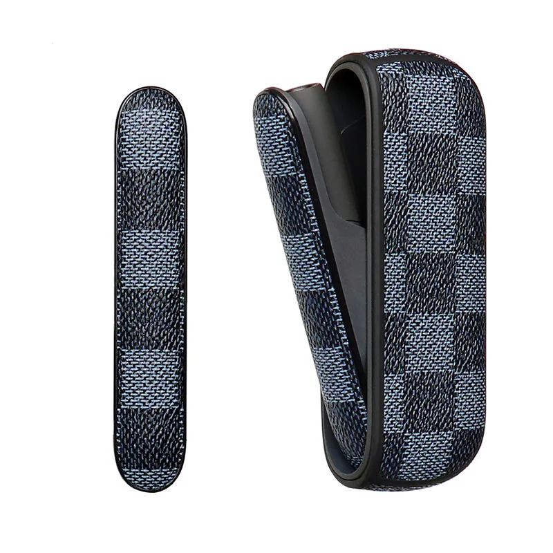 

Plaid Grain PU Leather Case + Door Cover For IQOS ILUMA Full Protective Pouch Side Cover For IQOS ILUMA Accessories