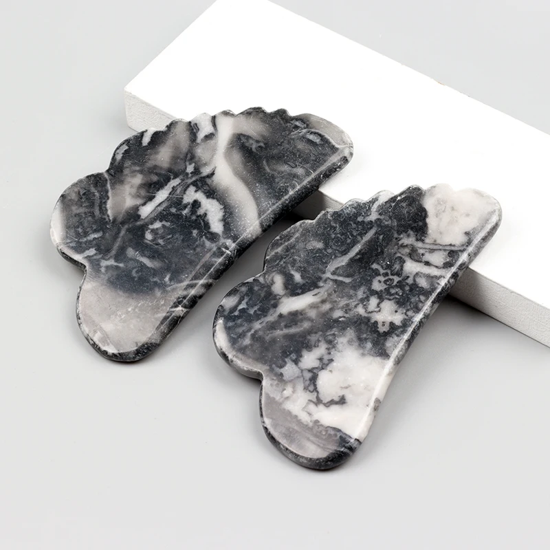 Инструмент Picasso Jasper Gua Sha в форме бабочки массажер для лица натуральный камень